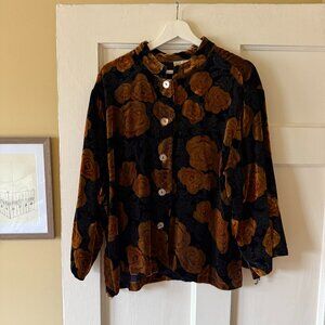 Coldwater Creek velvet button down shirt